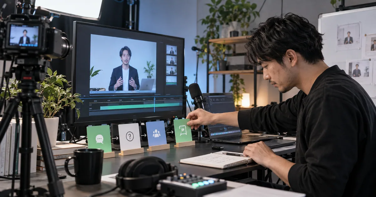 録画ウェビナーのコメントと質問の表示タイミングを設計する担当者