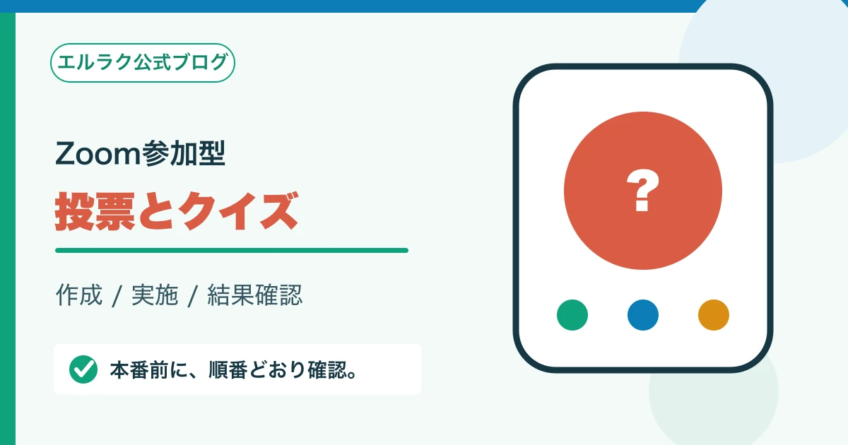 Zoom投票とクイズの作成から結果確認までを示す図